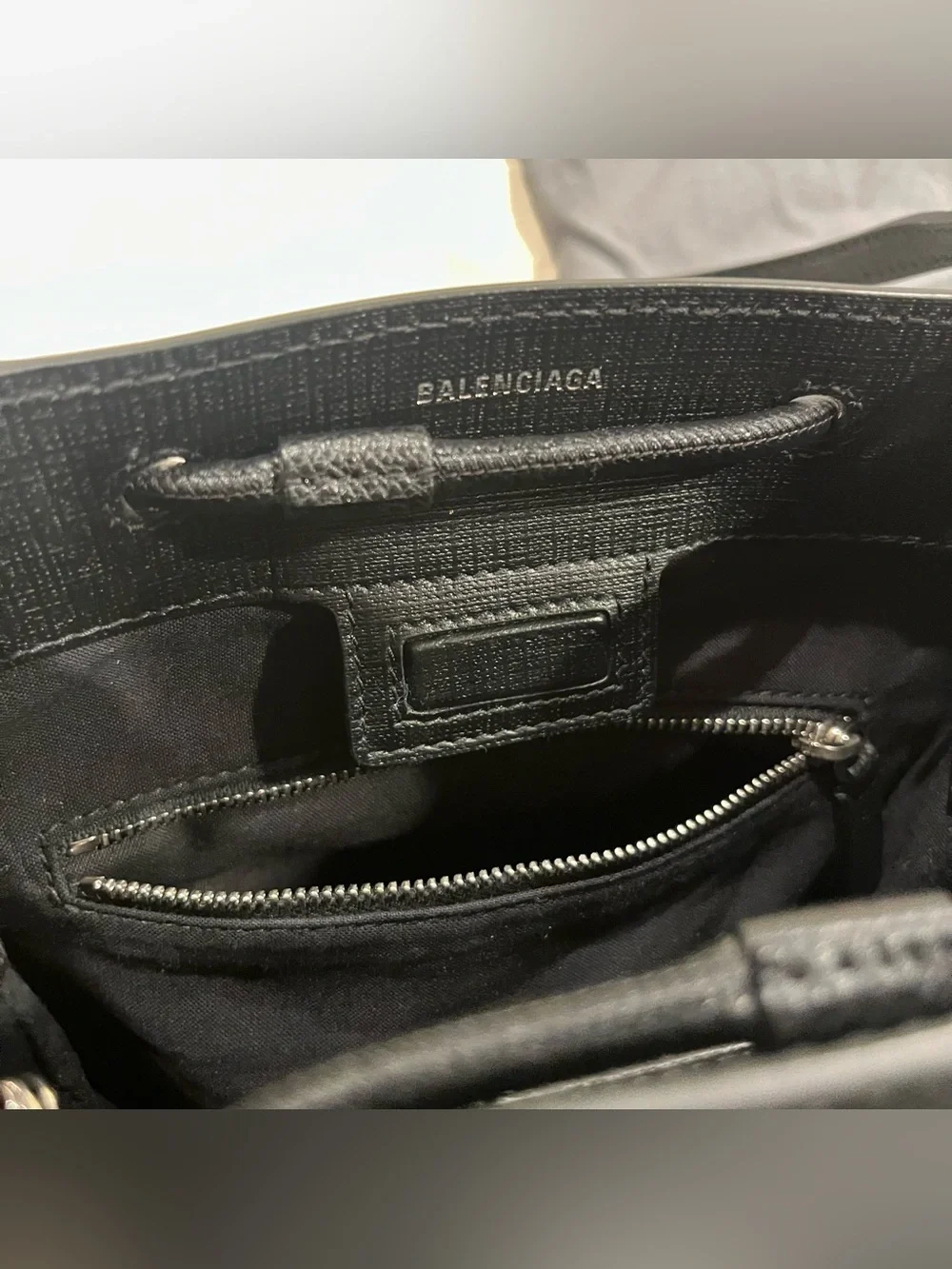 $1150 Balenciaga by Demna Logo Crossbody Mini Tote Bag